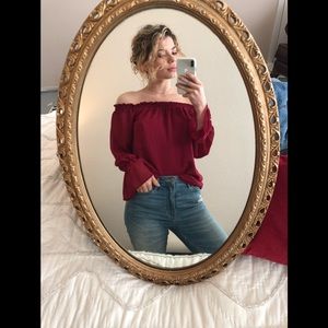Red Off The Shoulder Blouse